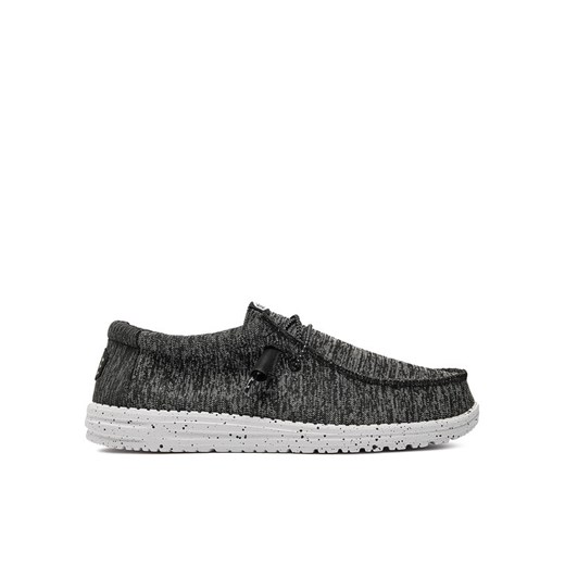Mokasyny Hey Dude Wally Sport Knit 40536-066 Czarny ze sklepu eobuwie.pl w kategorii Półbuty męskie - zdjęcie 181310864