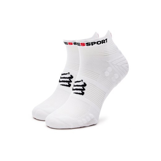 Skarpety Niskie Unisex Compressport Pro Racing Socks V4.0 Run Low XU00047B Biały ze sklepu eobuwie.pl w kategorii Skarpetki damskie - zdjęcie 181317111