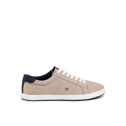 Tenisówki Tommy Hilfiger Iconic Long Lace Sneaker FM0FM01536AEP Beżowy ze sklepu eobuwie.pl w kategorii Trampki męskie - zdjęcie 181319882