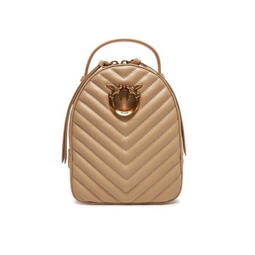 Plecak PINKO Love Click Mini Backpack PE 25 PLTT 103614 A1J2 Beżowy ze sklepu eobuwie.pl w kategorii Plecaki - zdjęcie 181321233