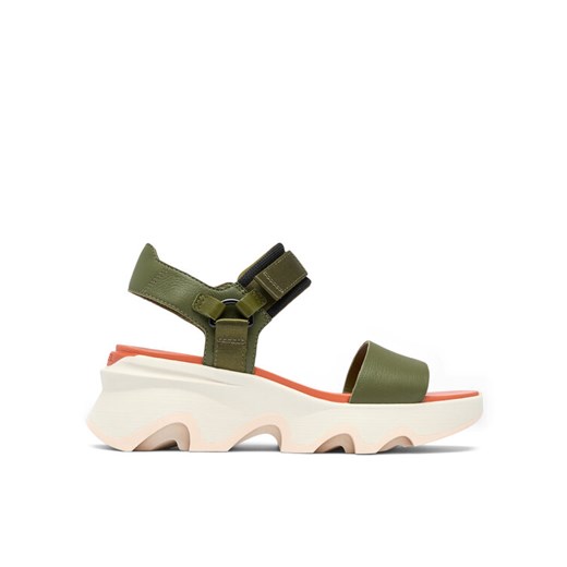 Sandały Sorel KINETIC™ Impact Y-Strap High 2030461 Zielony ze sklepu eobuwie.pl w kategorii Sandały damskie - zdjęcie 181321401