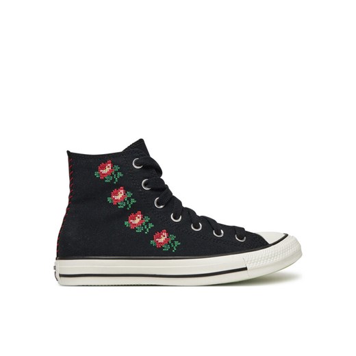 Trampki Converse Chuck Taylor All Star Rose Cross Stitch A13657C Czarny ze sklepu eobuwie.pl w kategorii Trampki damskie - zdjęcie 181322413