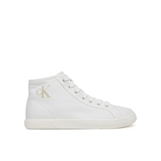 Sneakersy Calvin Klein Jeans Ess Vulc Mid Cv Mg Wn YW0YW01761 Biały ze sklepu eobuwie.pl w kategorii Trampki damskie - zdjęcie 181323421