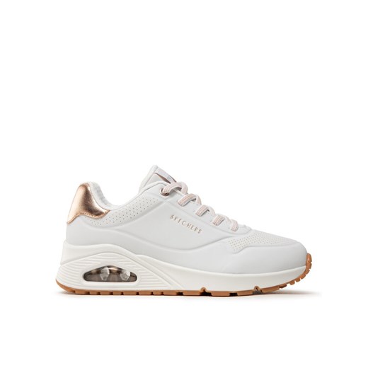 Sneakersy Skechers Uno Shimmer Away 155196/WHT Biały ze sklepu eobuwie.pl w kategorii Buty sportowe damskie - zdjęcie 181327022