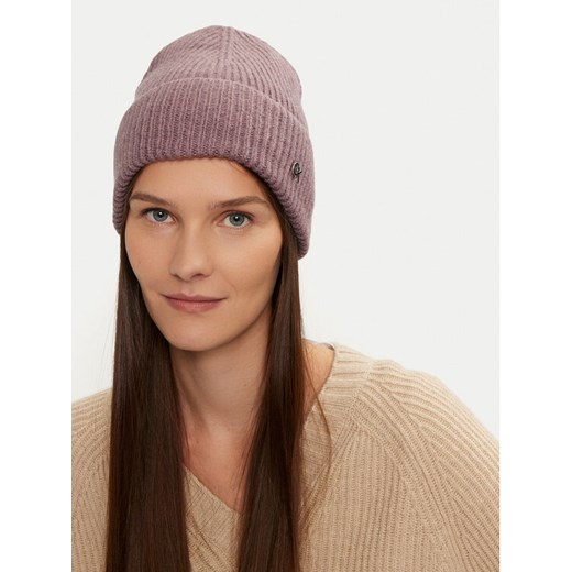 Czapka Calvin Klein Chunky K60K612873 Fioletowy ze sklepu eobuwie.pl w kategorii Czapki zimowe damskie - zdjęcie 181327801