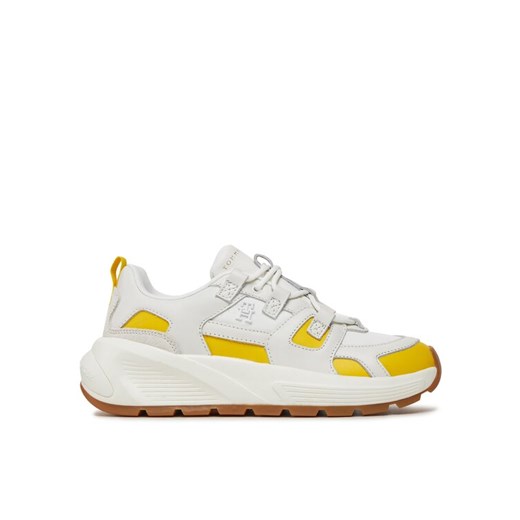 Sneakersy Tommy Hilfiger Th Premium Runner Mix FW0FW07651 Biały ze sklepu eobuwie.pl w kategorii Buty sportowe damskie - zdjęcie 181330593