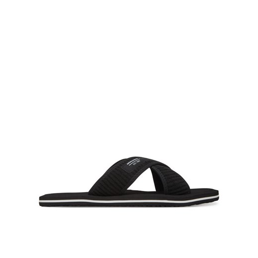 Klapki Jack&Jones Jfwkriskros 12274562 Czarny ze sklepu eobuwie.pl w kategorii Klapki męskie - zdjęcie 181334381