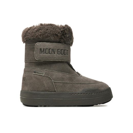 Śniegowce Moon Boot Junior Park Dtrap Boot Suede 80D3440040 Szary ze sklepu eobuwie.pl w kategorii Buty zimowe dziecięce - zdjęcie 181335903