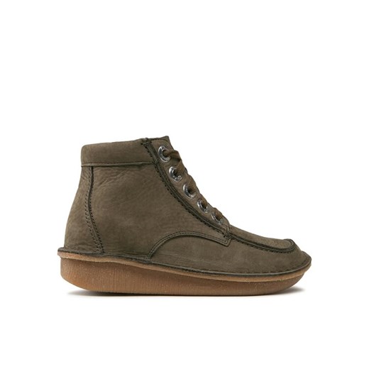 Botki Clarks Funny Cedar 261738864 Khaki ze sklepu eobuwie.pl w kategorii Botki - zdjęcie 181338293