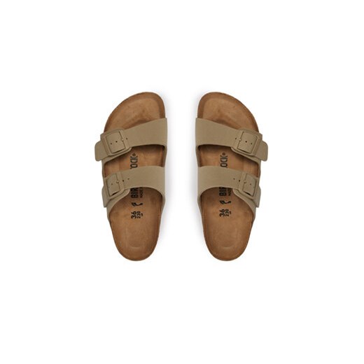 Klapki Birkenstock Arizona Birko-Flor 1027697 Khaki 36 eobuwie.pl