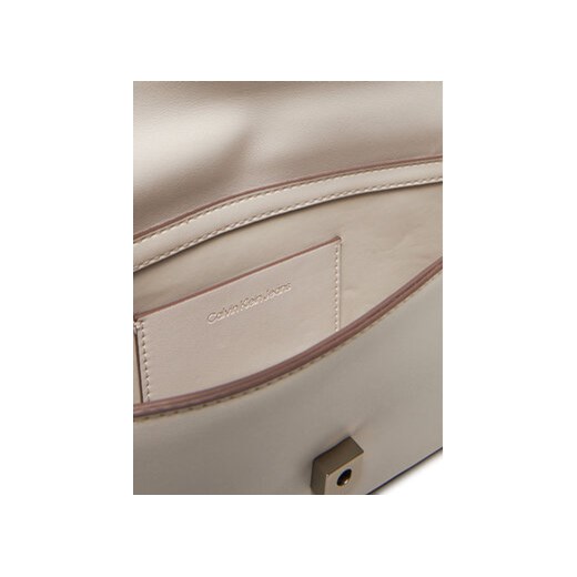 Torebka Calvin Klein Jeans Sculpted Flap Shoulder Pouch25 LV04K3148G Écru 00 eobuwie.pl