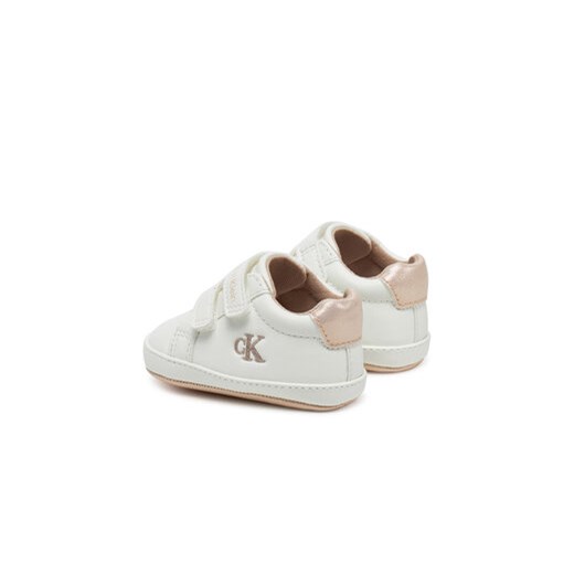 Sneakersy Calvin Klein Jeans Low Cut Velcro V0A9-82005-1582 Biały 17 eobuwie.pl