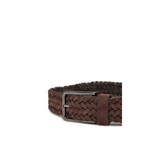 Pasek Męski Calvin Klein Warmth Braided Suede 35Mm K50K512841 Brązowy Calvin Klein 105 eobuwie.pl