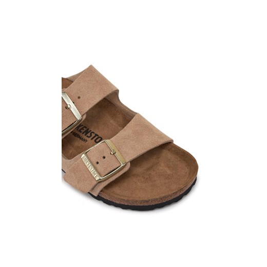 Klapki Birkenstock Arizona zamsz 1029260 Beżowy 41 eobuwie.pl