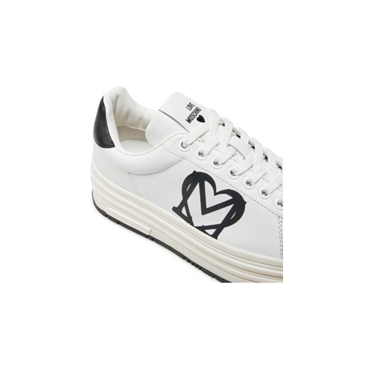 Sneakersy LOVE MOSCHINO JA15096G1LIA110A Biały Love Moschino 38 eobuwie.pl