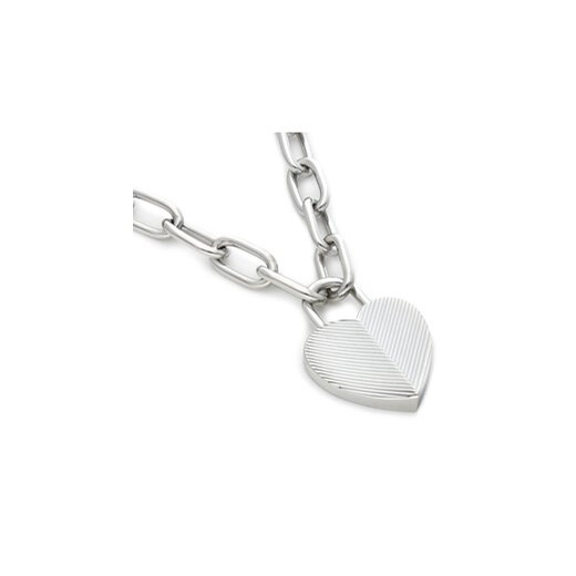 Naszyjnik Fossil Harlow Linear Texture Heart JF04657040 Srebrny Fossil 00 eobuwie.pl