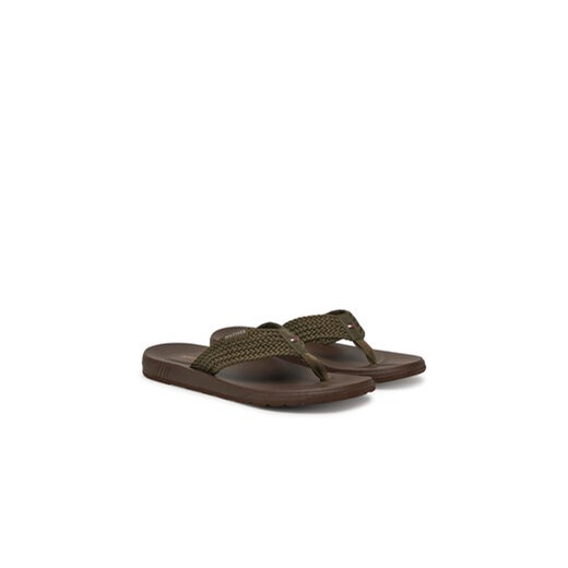 Japonki Tommy Hilfiger Molded Web Beach Sandal FM0FM05434 Khaki Tommy Hilfiger 43 eobuwie.pl