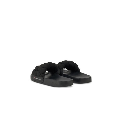 Klapki Tommy Jeans Tjw Braided Slide EN0EN02764 Czarny Tommy Jeans 39 eobuwie.pl