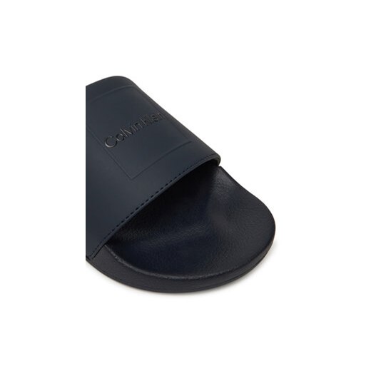 Klapki Calvin Klein Pool Slide W/ Ck Square HM0HM01754 Granatowy Calvin Klein 44 eobuwie.pl