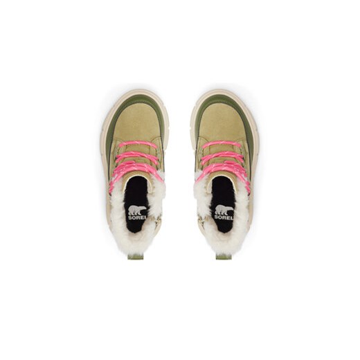 Śniegowce Sorel Explorer™III Lace Wp 2088511327 Zielony Sorel 33 eobuwie.pl