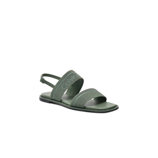 Sandały Calvin Klein Flat Sandal He HW0HW01990 Zielony Calvin Klein 37 eobuwie.pl
