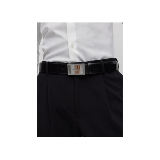 Pasek Męski Boss 50496735 Czarny 95 eobuwie.pl