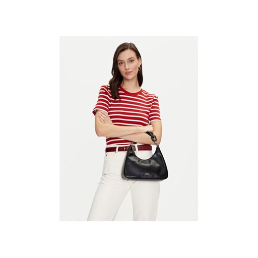 Torebka Tommy Hilfiger Soft Leather Shoulder Bag AW0AW16293 Czarny Tommy Hilfiger 00 eobuwie.pl