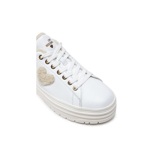 Sneakersy LOVE MOSCHINO JA15366G0LIAR10A Biały Love Moschino 40 eobuwie.pl