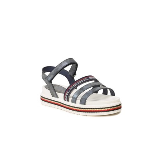 Sandały Tommy Hilfiger Platform Velcro Sandal T3A2-32763-0568 S Granatowy Tommy Hilfiger 37 eobuwie.pl