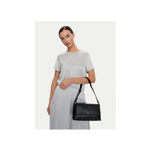 Torebka Calvin Klein Ck Daily Shoulder Bag_Croco K60K612142 Czarny Calvin Klein 00 eobuwie.pl