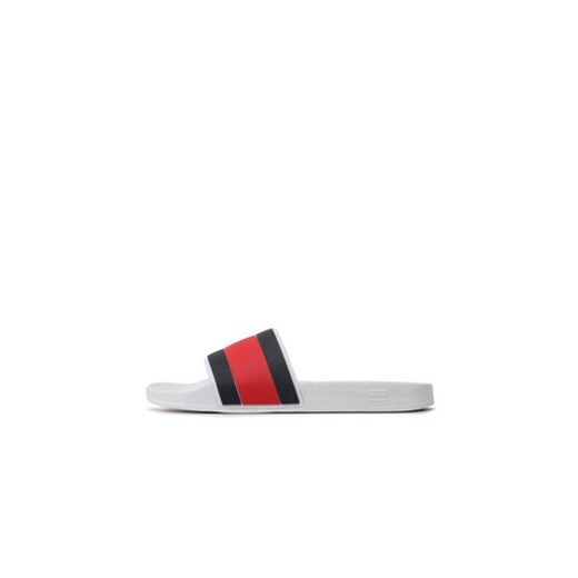 Klapki Tommy Hilfiger Rubber Th Flag Pool FM0FM04236 Biały Tommy Hilfiger 42 eobuwie.pl