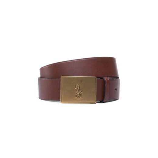 Pasek Męski Polo Ralph Lauren 36Mm Pp Plaque Belt 405691693002 Brązowy Polo Ralph Lauren 42 eobuwie.pl