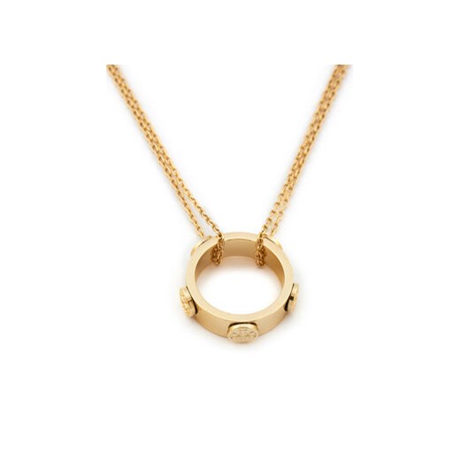 Naszyjnik Tory Burch Miller Stud Circle Pendant 160172 Złoty Tory Burch 00 eobuwie.pl