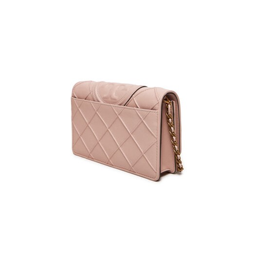 Torebka Tory Burch Fleming Soft Polished Grain Chain Wallet 158604 Różowy Tory Burch 00 eobuwie.pl