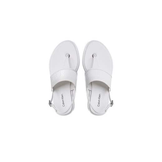Sandały Calvin Klein Almond Tp Sandal HW0HW01536 Écru Calvin Klein 36 eobuwie.pl