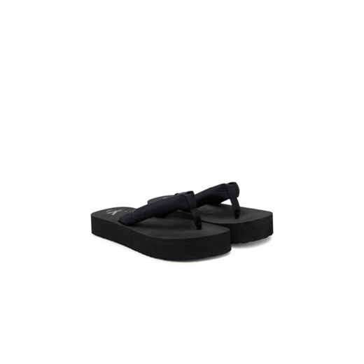 Japonki Calvin Klein Jeans Beach Sandal Flatform Ttxr Satin YW0YW01723 Czarny 39 eobuwie.pl