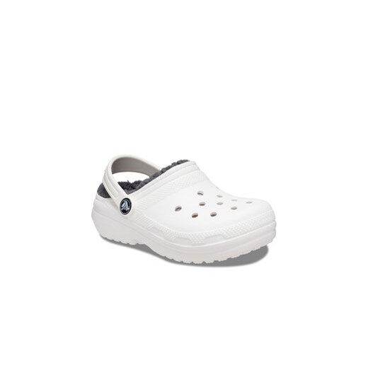 Klapki Crocs Classic Lined Clog Kids 207010 Biały Crocs 29_30 eobuwie.pl