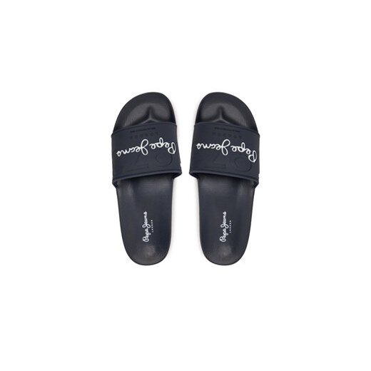Klapki Pepe Jeans Slider Young M PMS70147 Granatowy Pepe Jeans 41 eobuwie.pl