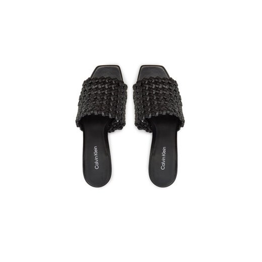 Klapki Calvin Klein Heel Mule Sandal 70 Latt HW0HW02144 Czarny Calvin Klein 41 eobuwie.pl