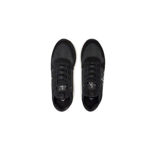 Sneakersy Calvin Klein Jeans Runner Sock Laceup Ny-Lth Wn YW0YW00840 Czarny 38 eobuwie.pl