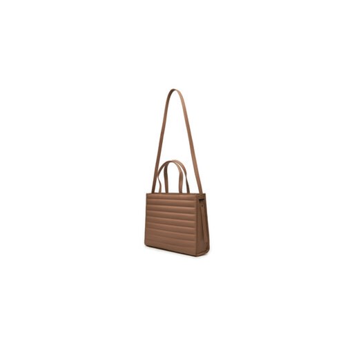 Torebka Calvin Klein Line Quilt Medium Tote K60K612120 Brązowy Calvin Klein 00 eobuwie.pl