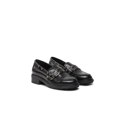 Loafersy Tommy Hilfiger Nautical Eyelets FW0FW08148 Czarny Tommy Hilfiger 37 eobuwie.pl