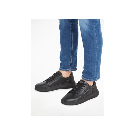 Sneakersy Calvin Klein Jeans Chunky Cupsole Mono Lth YM0YM00681 Czarny 44 eobuwie.pl