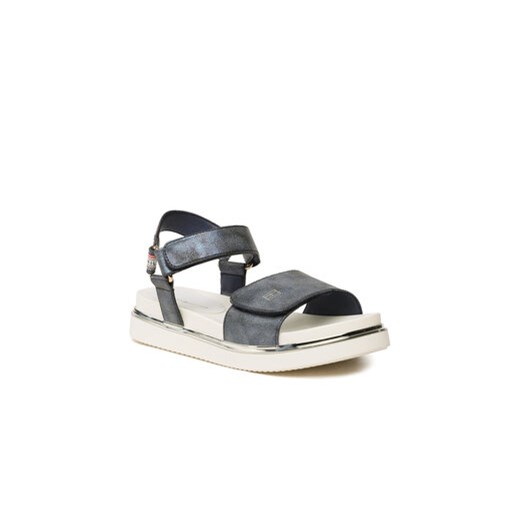 Sandały Tommy Hilfiger Platform Velcro Sandal T3A2-32760-0568 S Granatowy Tommy Hilfiger 37 eobuwie.pl