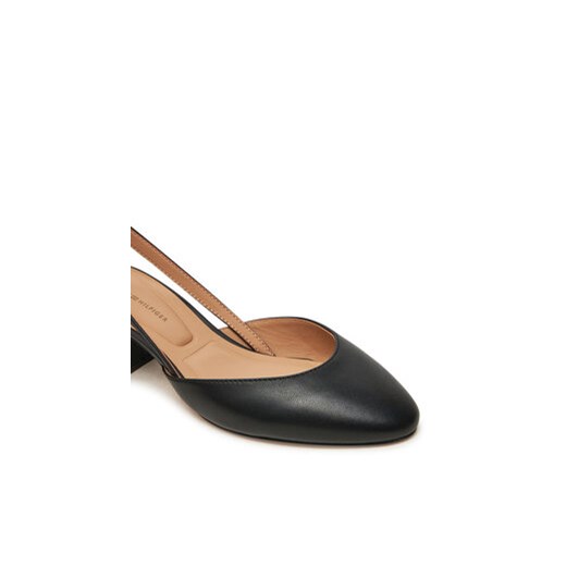 Sandały Tommy Hilfiger Pump Slingback Smooth Leather FW0FW08621 Czarny Tommy Hilfiger 39 eobuwie.pl