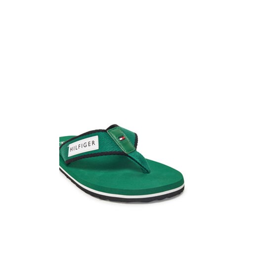 Japonki Tommy Hilfiger Patch Hilfiger Beach Sandal FM0FM05435 Zielony Tommy Hilfiger 43 eobuwie.pl