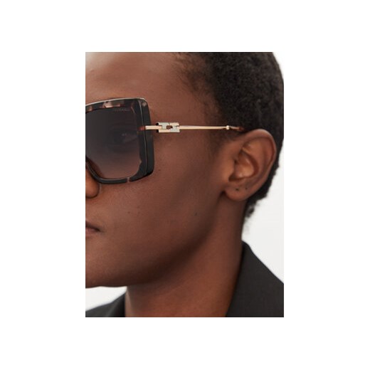 Okulary przeciwsłoneczne Trussardi TSW9057 Brązowy Trussardi 57 eobuwie.pl