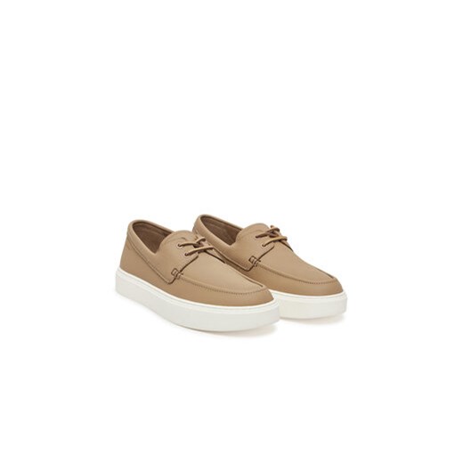 Mokasyny Calvin Klein Hybrid Lace Up Boat Lth HM0HM01812 Brązowy Calvin Klein 41 eobuwie.pl
