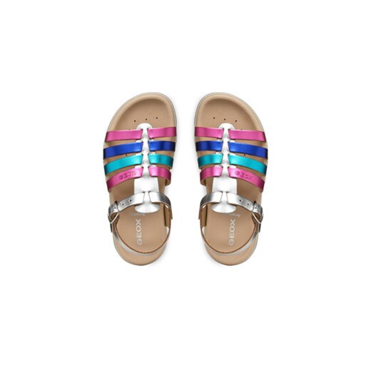 Sandały Geox J Soleima Gir J35GSB 000CF C1239 S Kolorowy Geox 33 eobuwie.pl