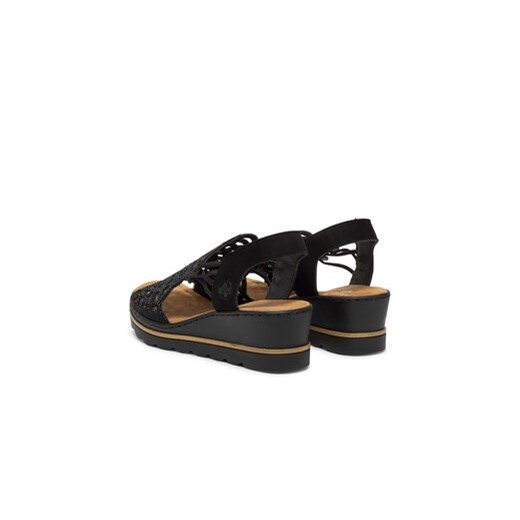 Sandały Rieker 67465-00 Czarny Rieker 40 eobuwie.pl